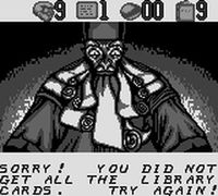une photo d'Ã©cran de The Pagemaster sur Nintendo Game Boy